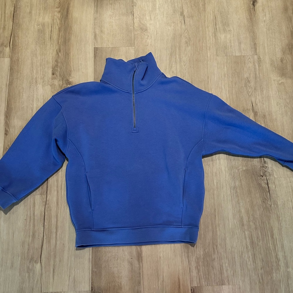 Blue lulu lemon quarter zip